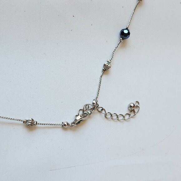 PRETTY Women's Necklace Lot of 3 Grey Pearls Black Beaded Choker TURQUOISE - Picture 4 of 6